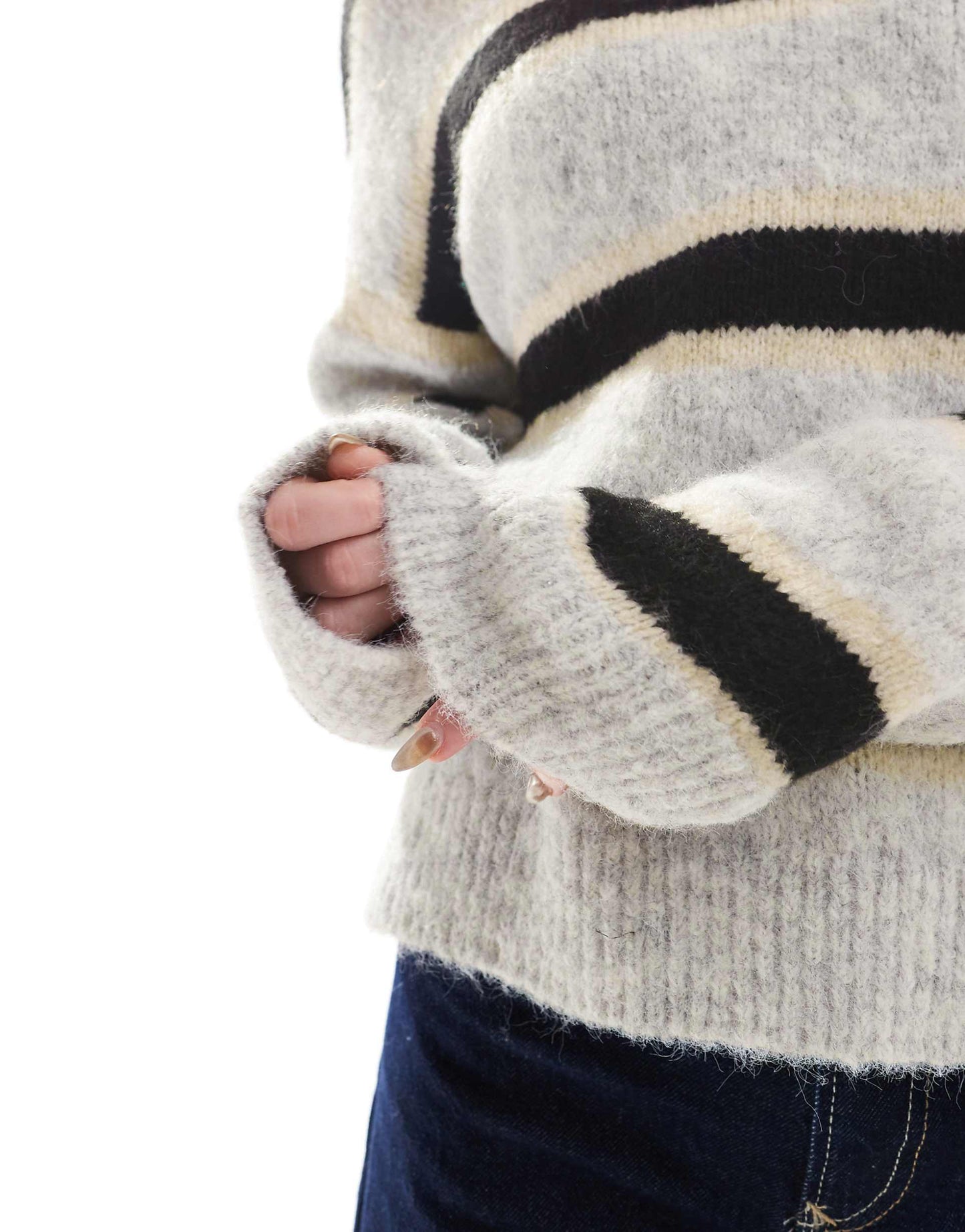 Wool Blend Fluffy Knitted Jumper