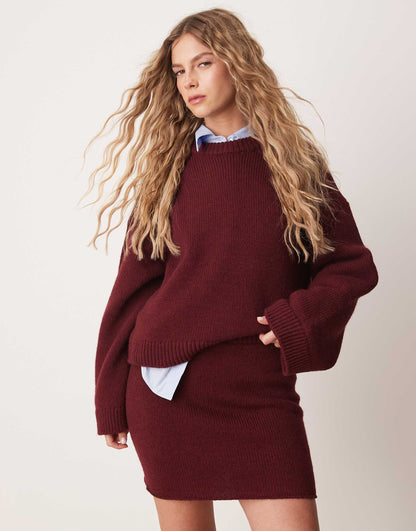 Wide Sleeve Oversized Jumper Co-Ord