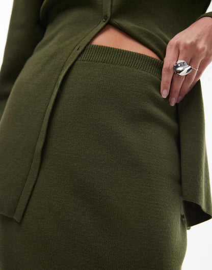 Compact Knitted Mini Skirt Co Ord