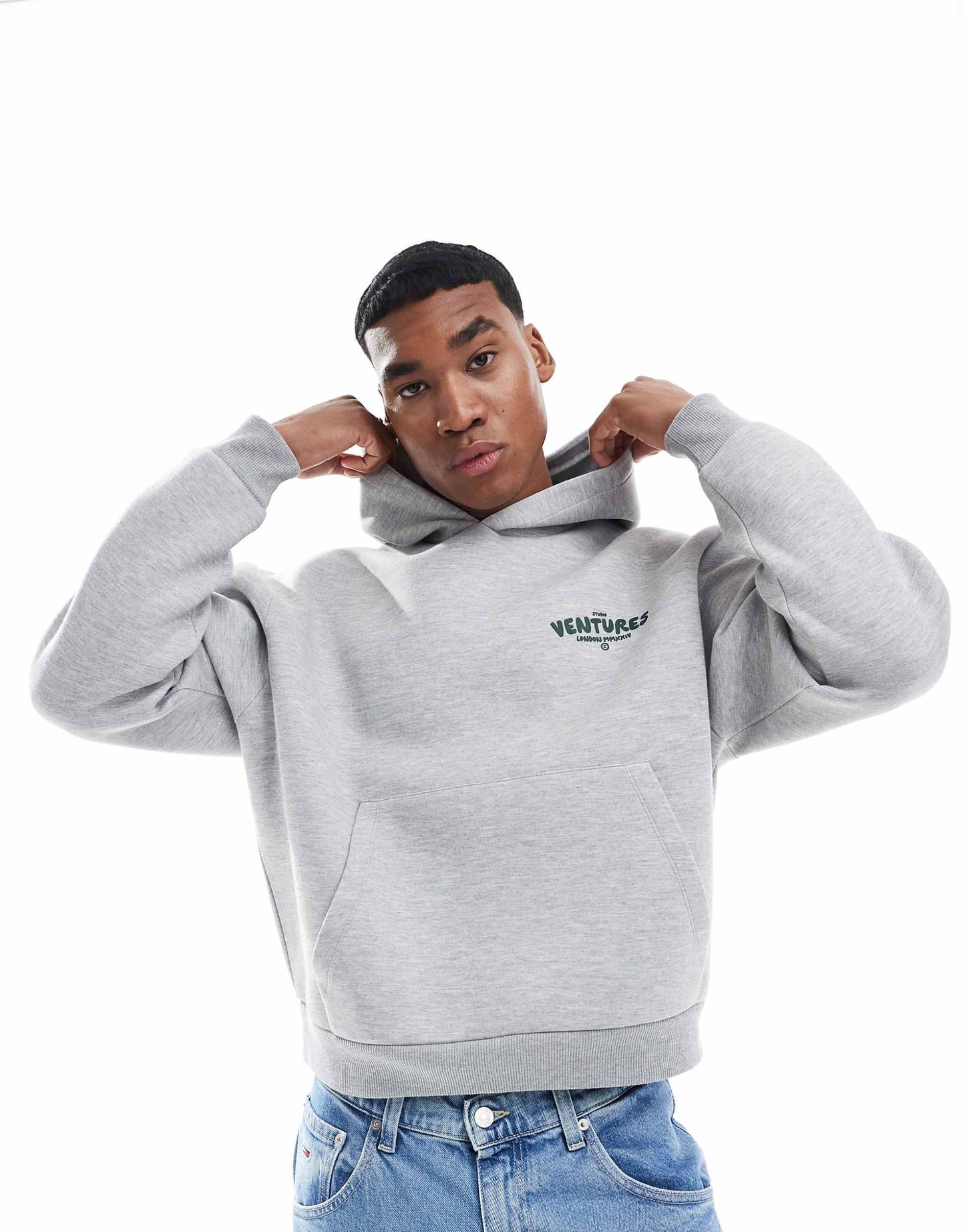 Boxy Hoodie With Print