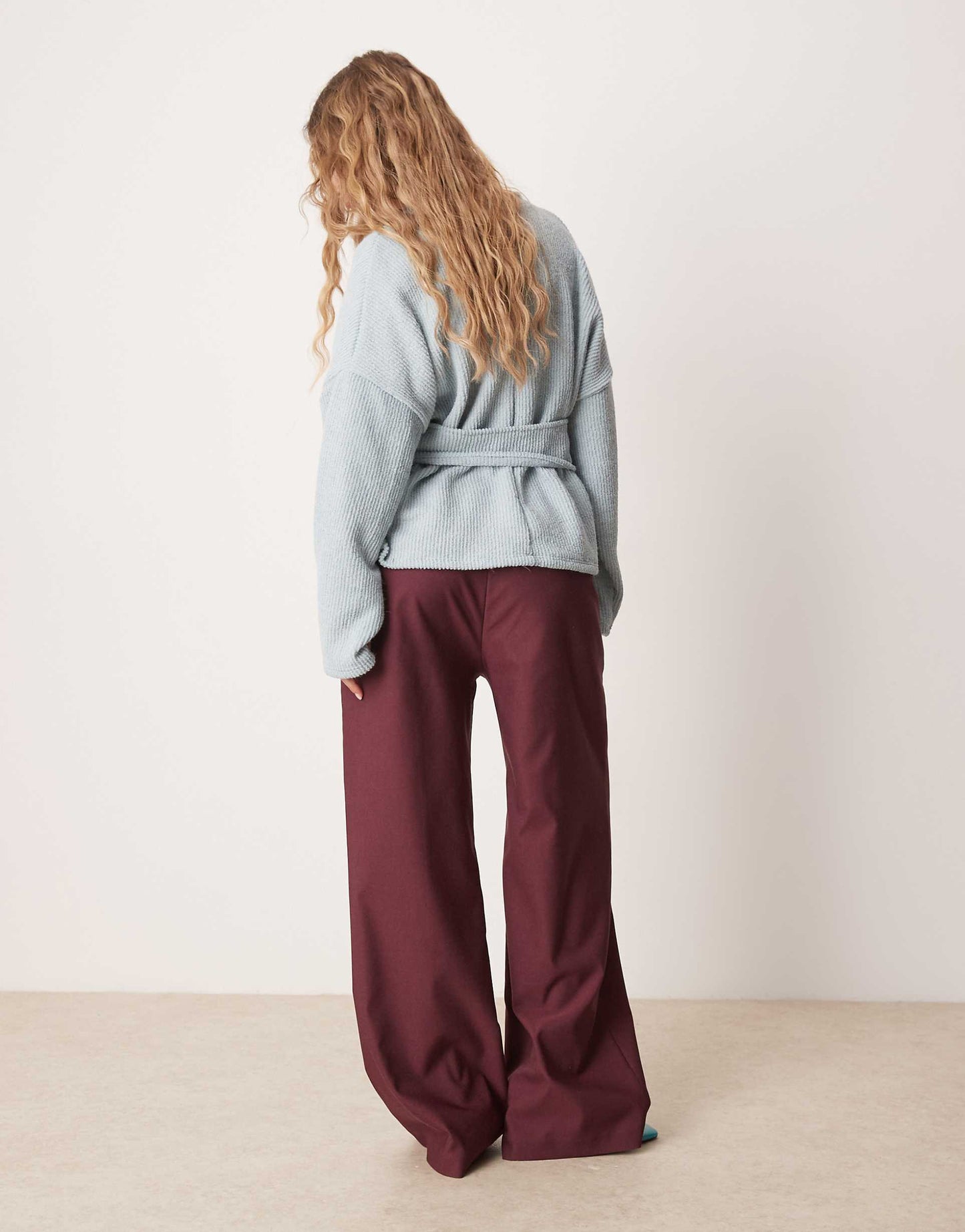 Tailored Wide Leg Pull On Trouser