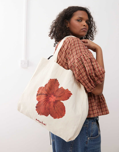 Barbara Hibiscus Print Tote Bag