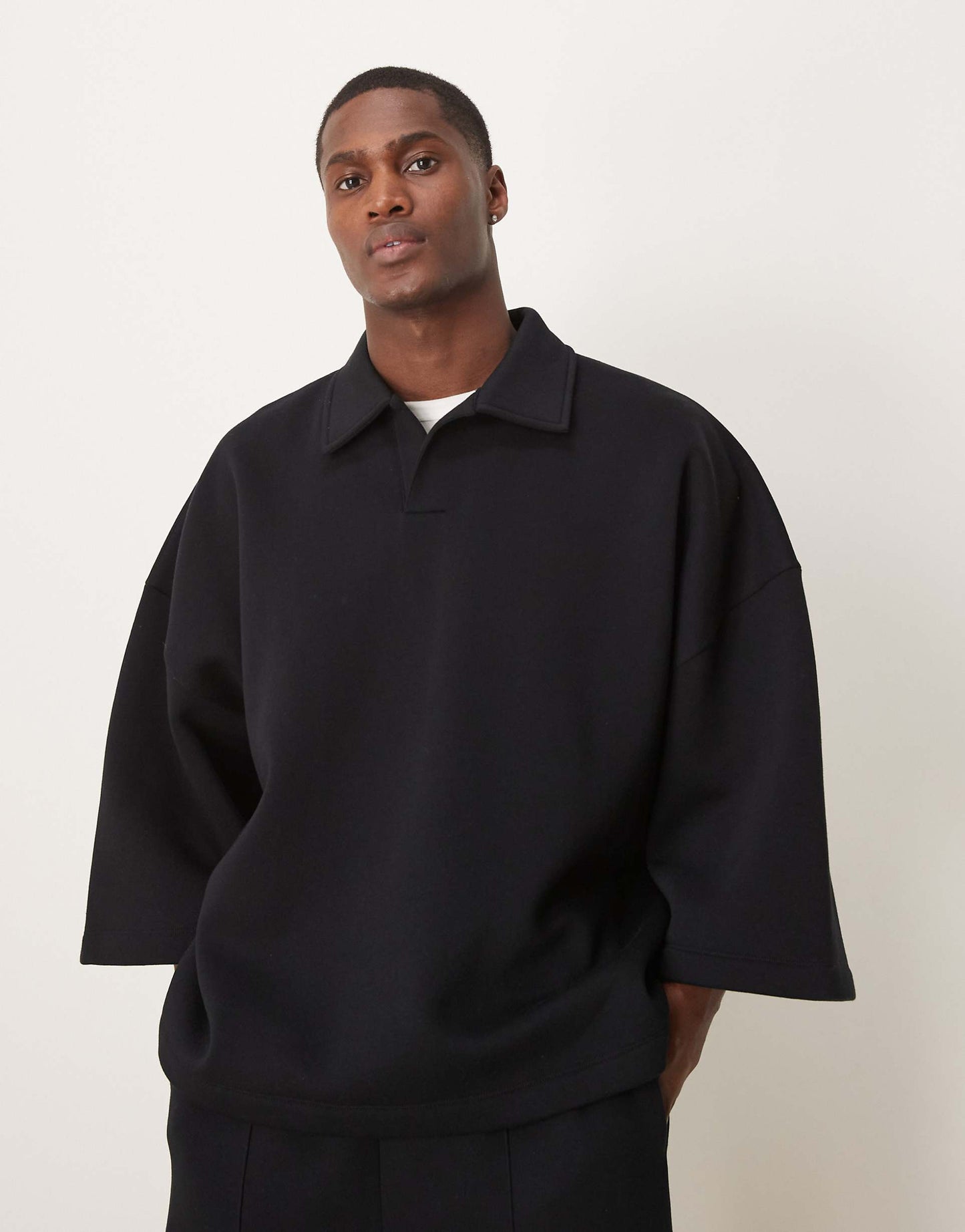 Co-Ord Extreme Oversized Sweatshirt With 3/4 Length Sleeve