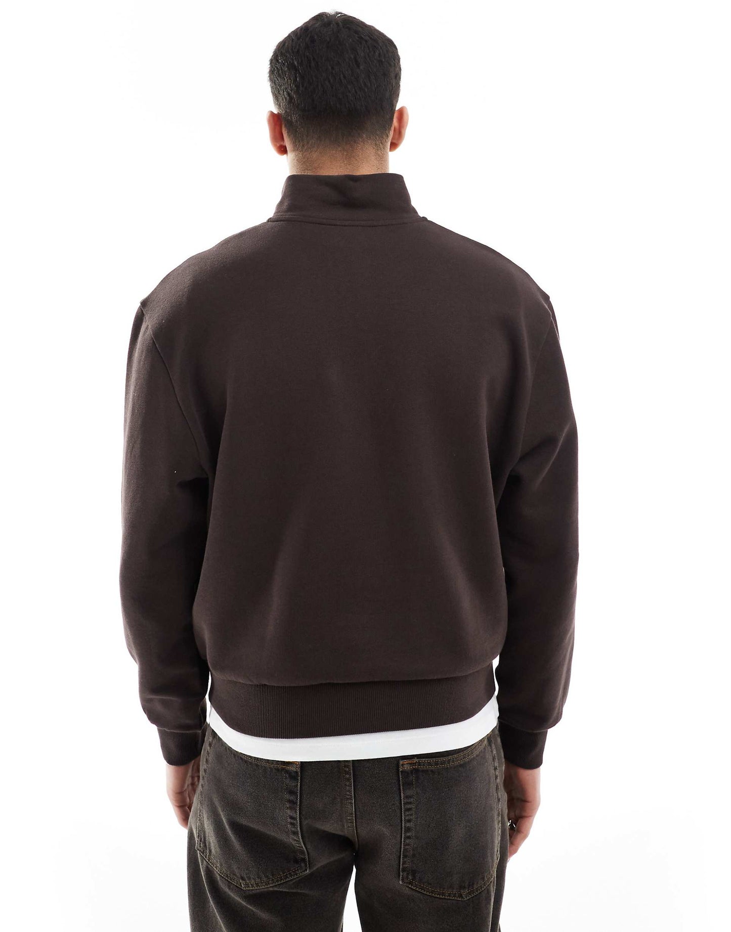 Oversized Boxy Quarter Zip Sweatshirt