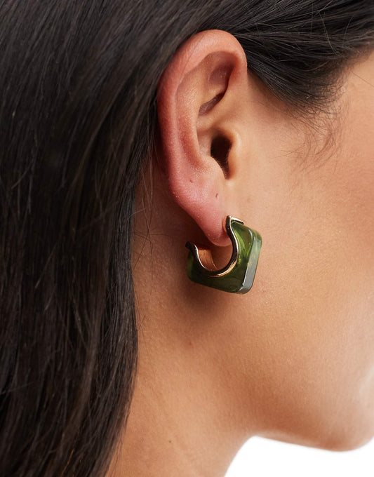 Kelly Resin Square Hoops