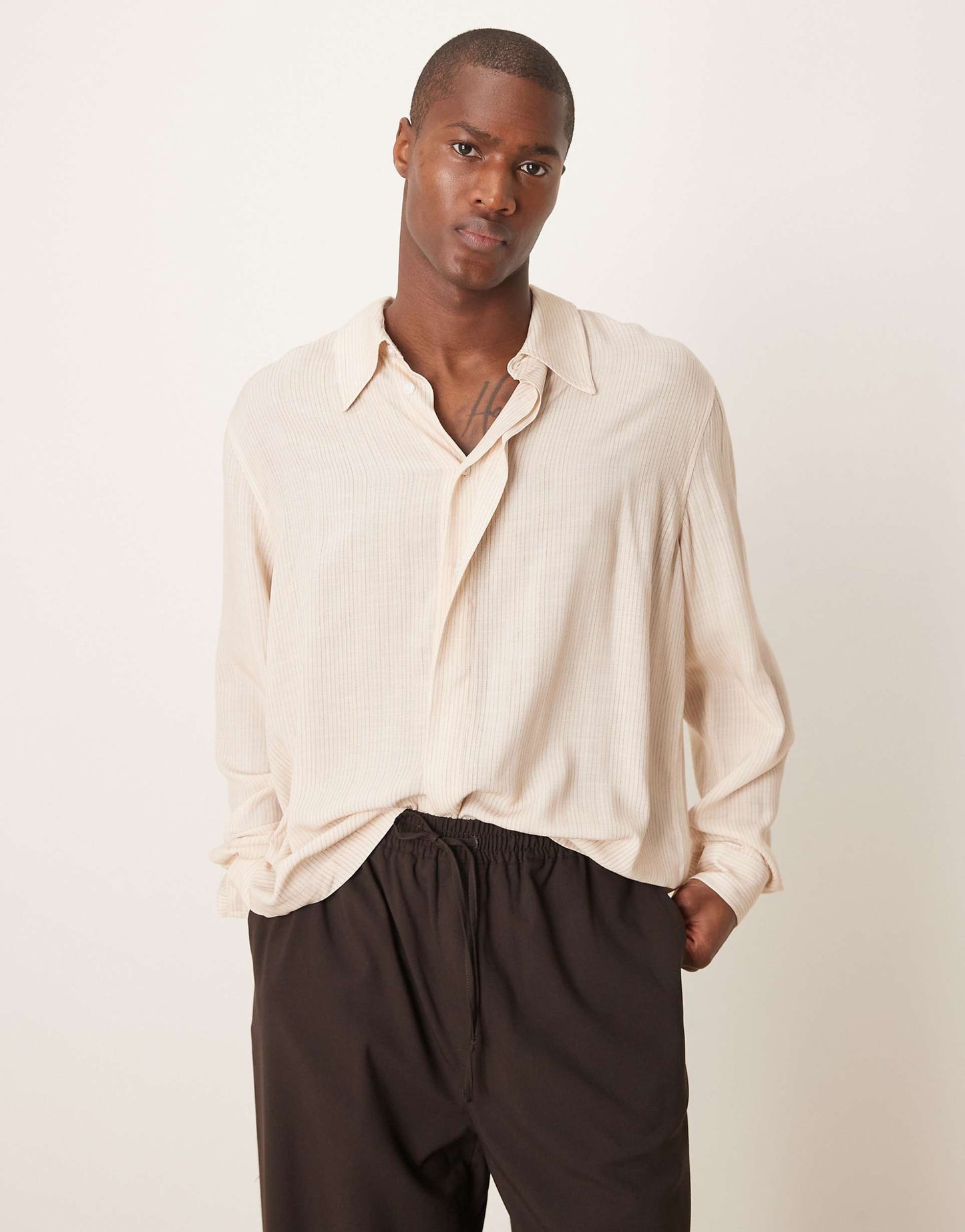 Relaxed Boxy Shirt With 70S Collar