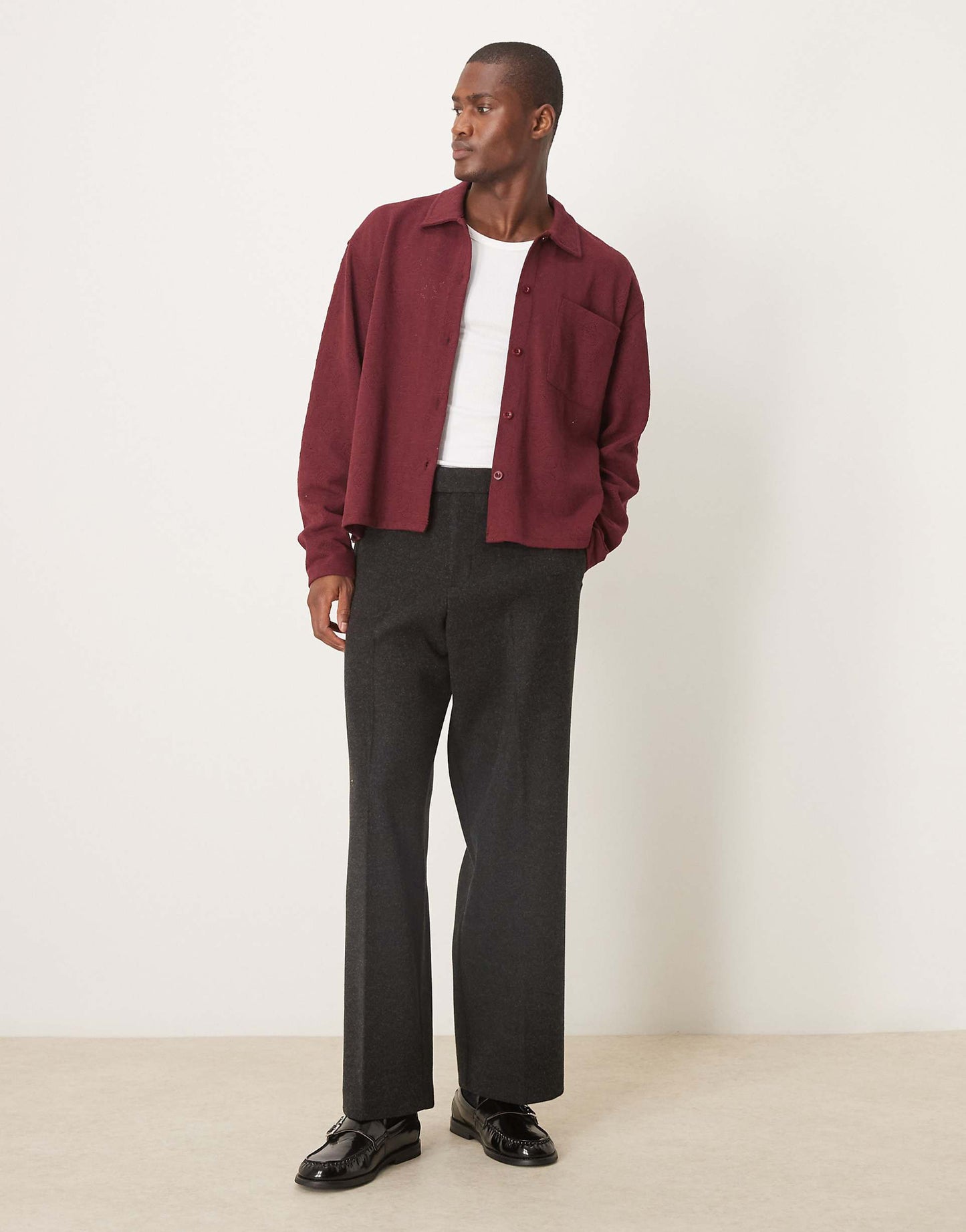 Oversized Boxy Shirt With Summer Knit