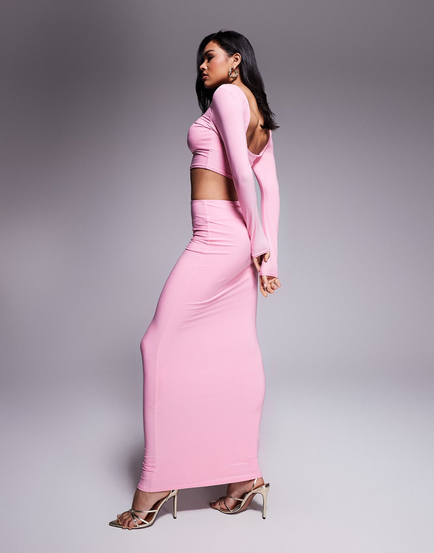 Slinky Column Maxi Skirt Co-Ord