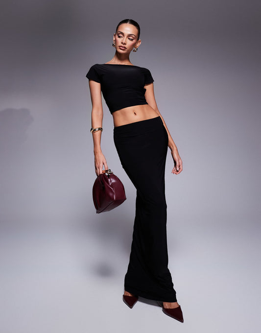 Slinky Column Maxi Skirt Co-Ord