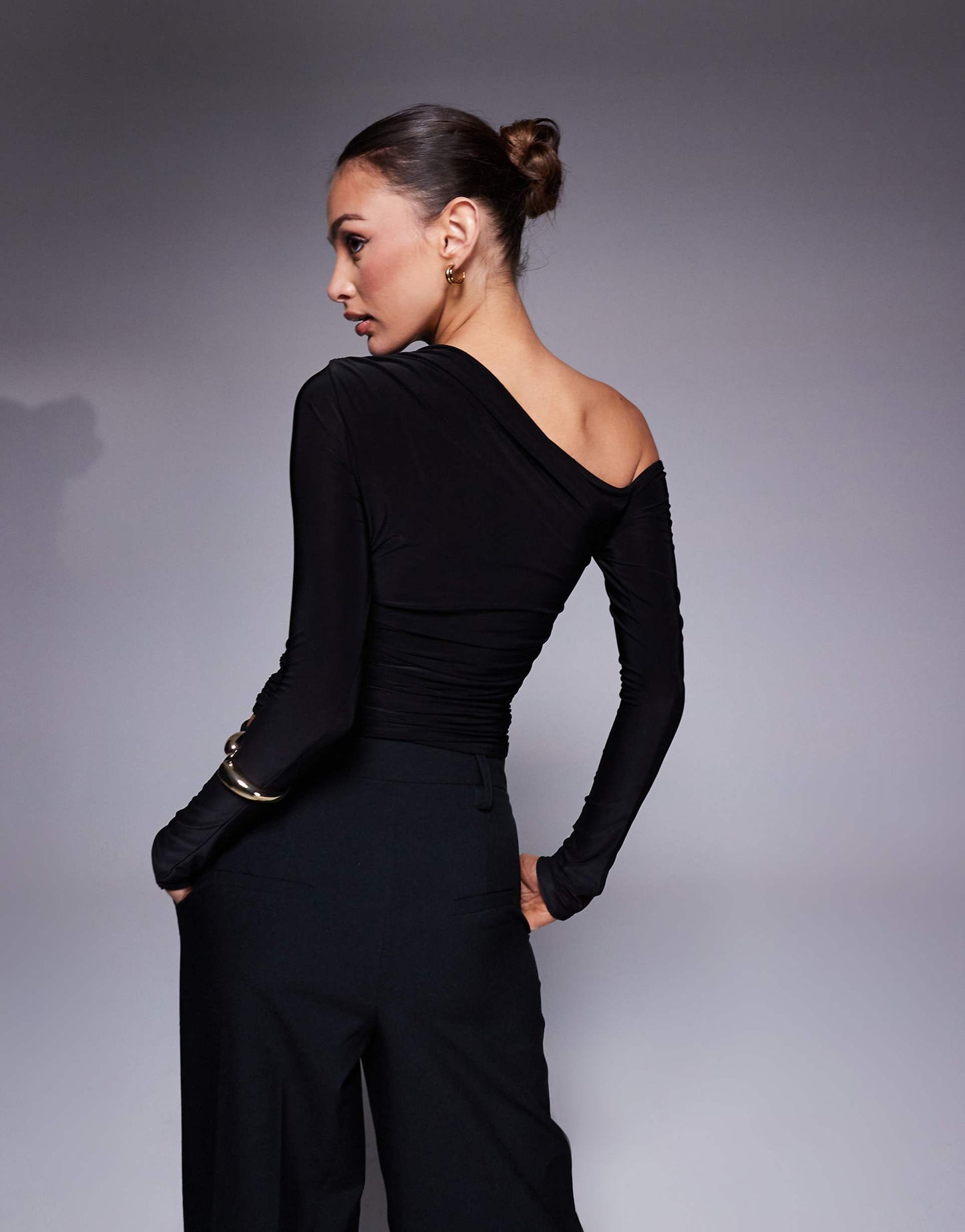 Slinky Off Shoulder Long Sleeve Top