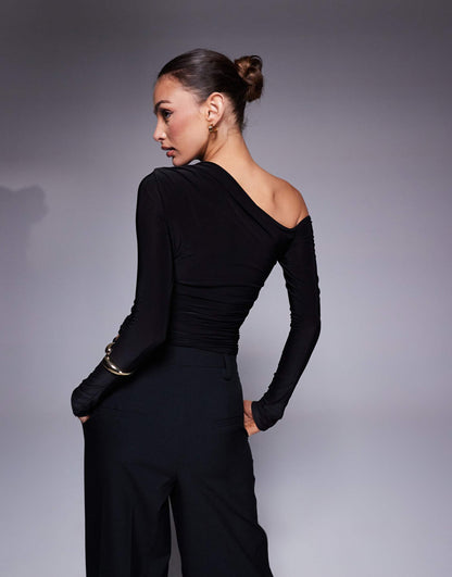 Slinky Off Shoulder Long Sleeve Top