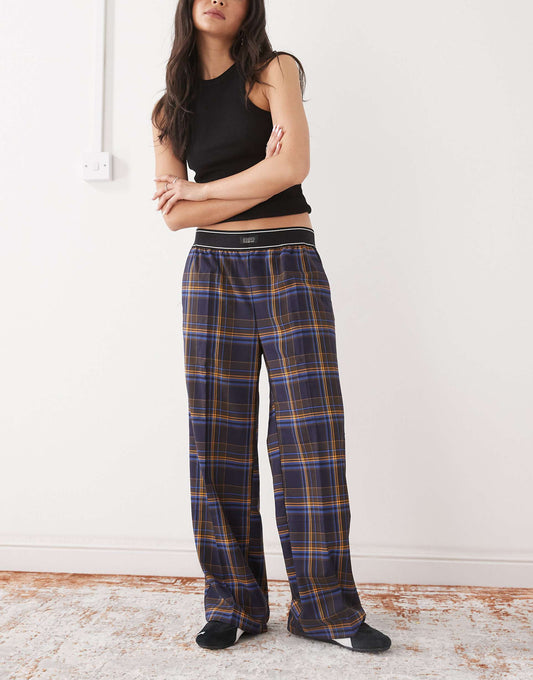 Wide Leg Trouser With Boxer Waistband