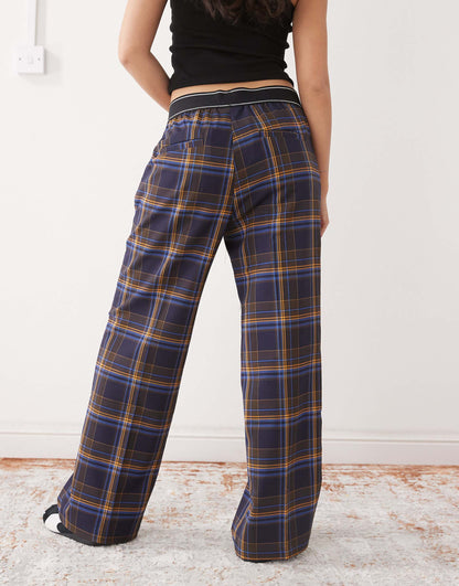 Wide Leg Trouser With Boxer Waistband