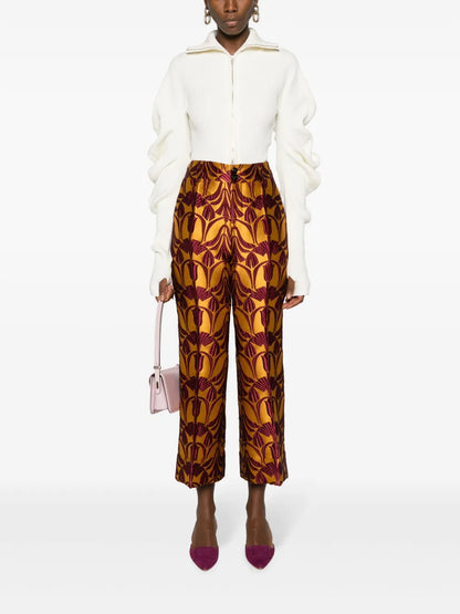 Hendrix Jacquard Cropped Trousers