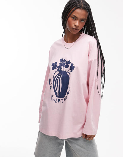 Graphic Le Printemps Long Sleeve Skater Top