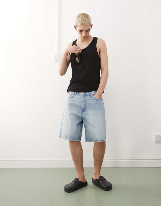 Galaxy Baggy Denim Shorts