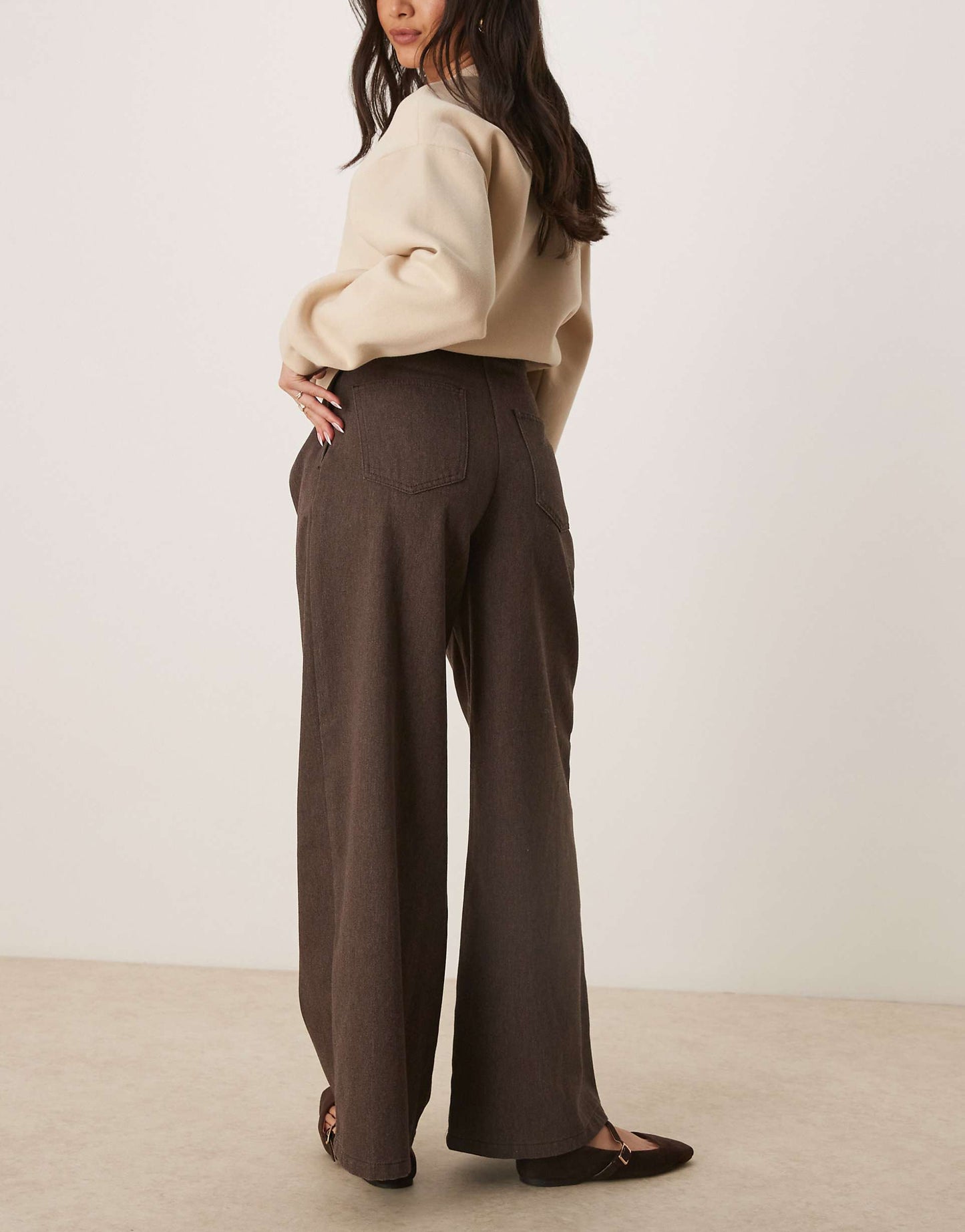 Heavyweight Twill Pleated Trousers