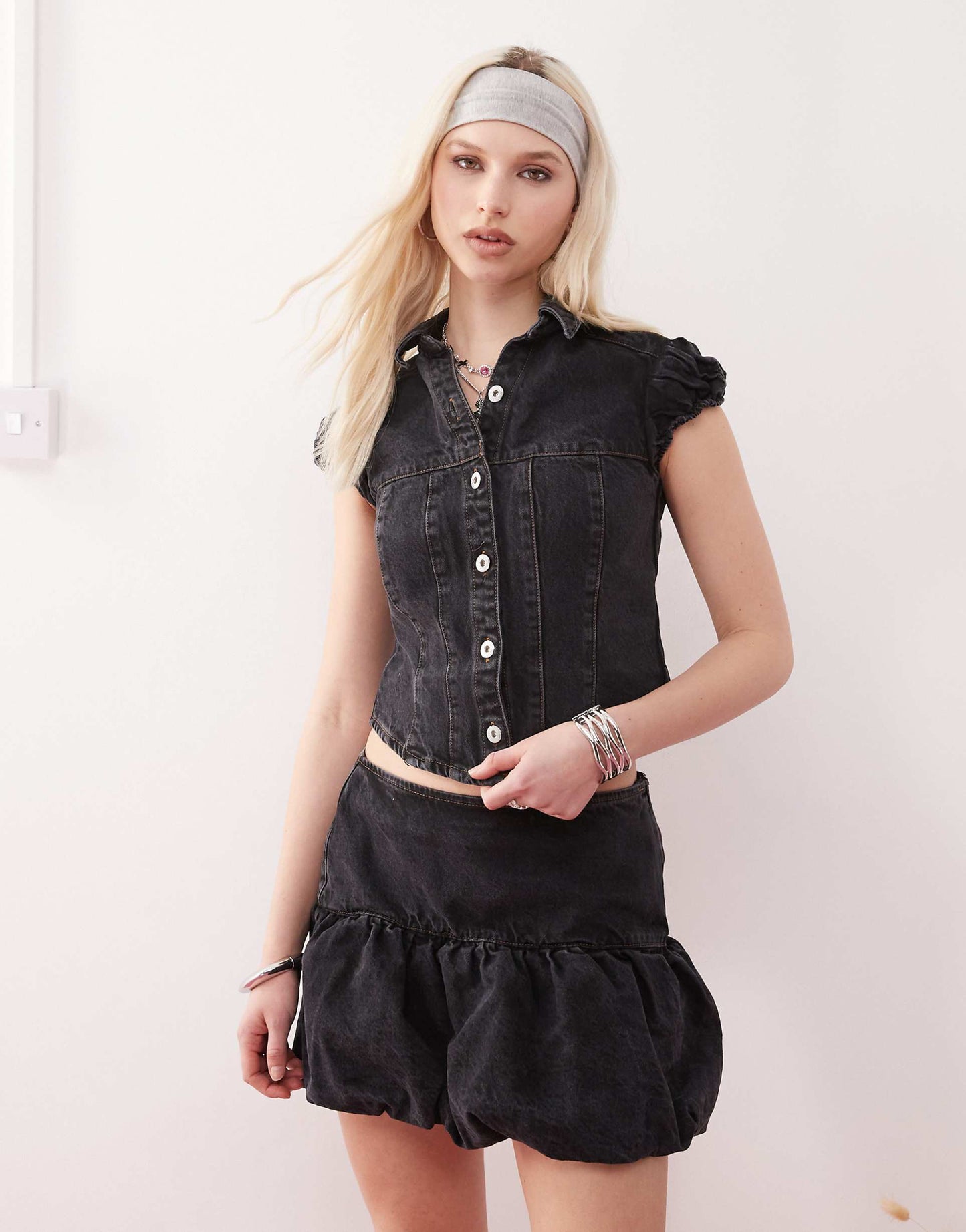 Denim Fitted Shirt Co-Ord