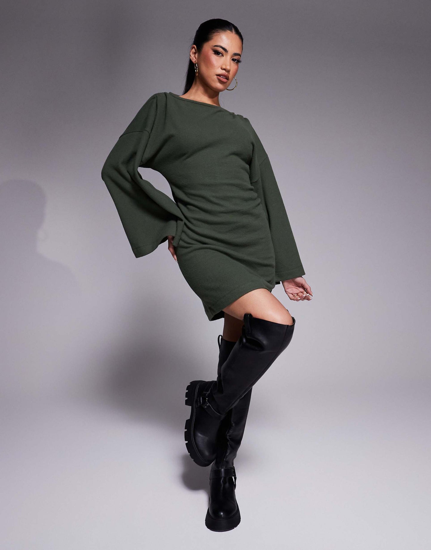 Supersoft Grown On Sleeve Mini Dress