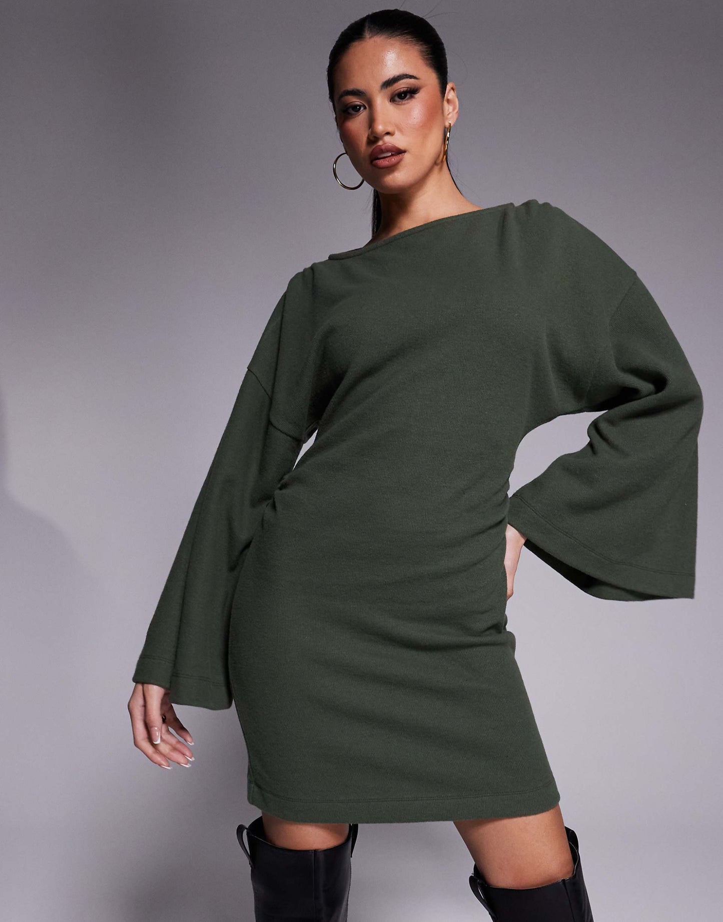 Supersoft Grown On Sleeve Mini Dress