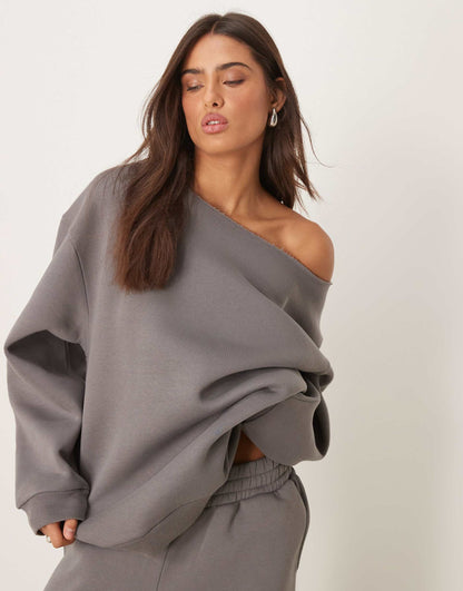 Off Shoulder Sweat Co-Ord