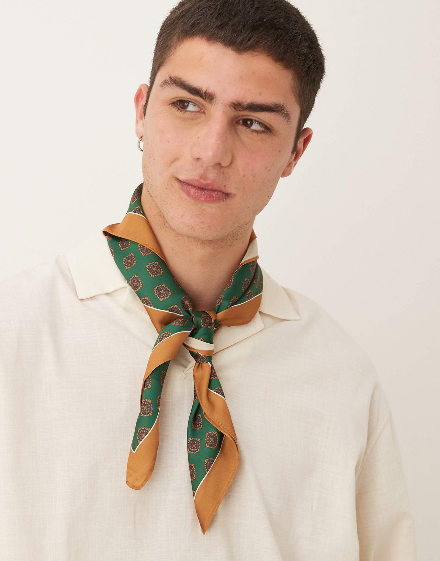 Patterned Satin Scarf