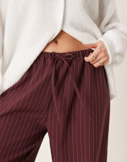 Tailored Wide Leg Trouser With Contrast Side Stripe