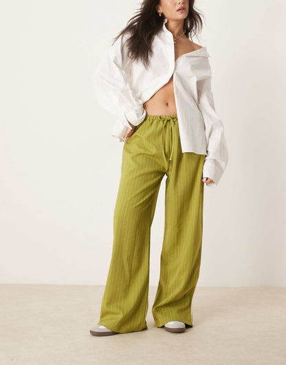 Tailored Wide Leg Trouser With Contrast Side Stripe