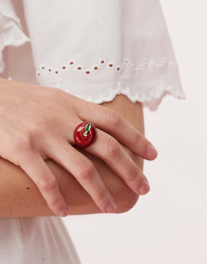 Chubby Red Apple Ring