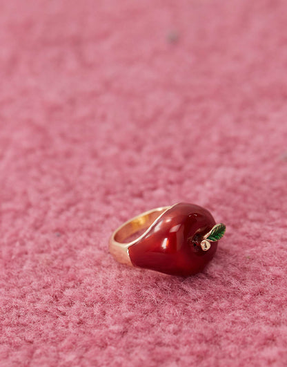 Chubby Red Apple Ring