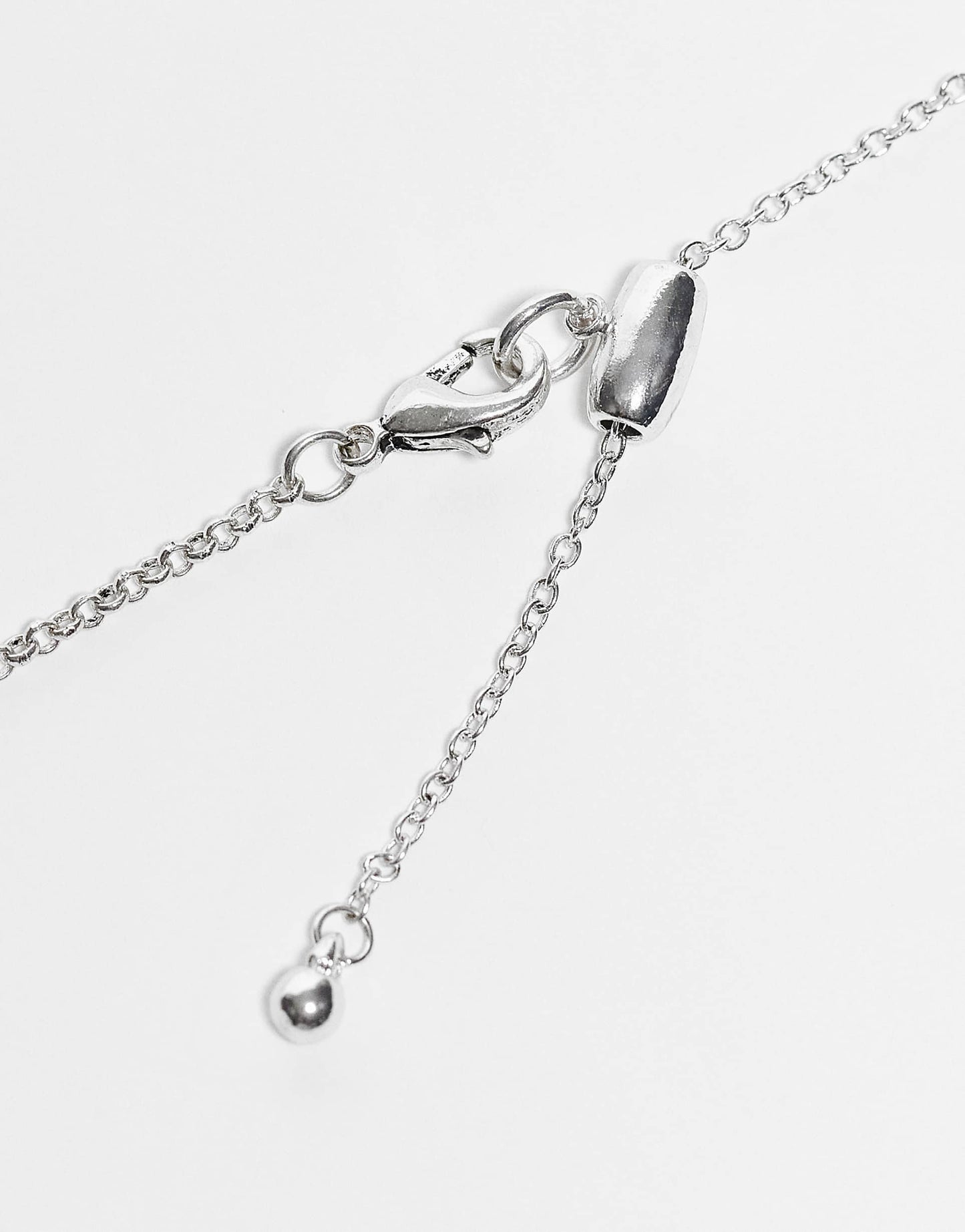 Unisex 2 Row Necklace With Brown Stone