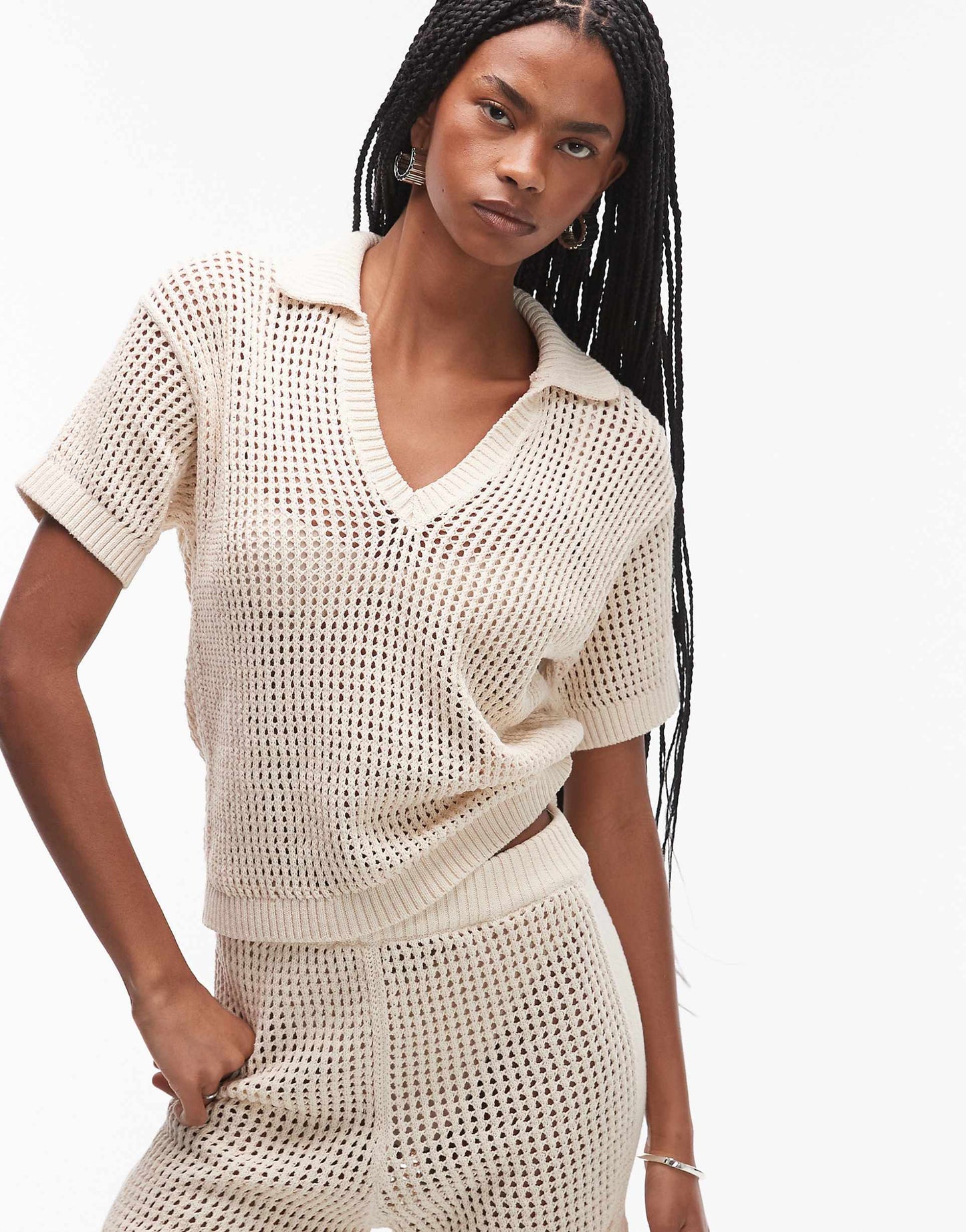 Crochet Short Sleeve Shirt