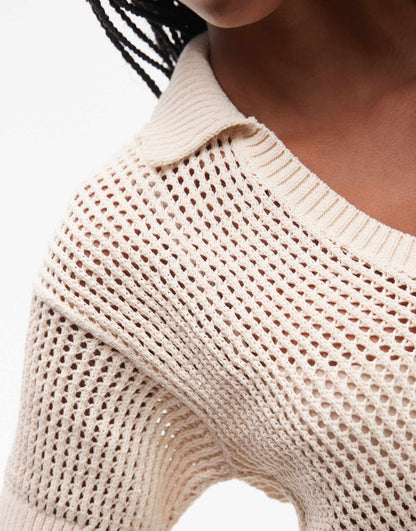 Crochet Short Sleeve Shirt