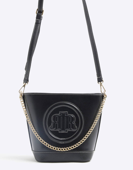 Faux Leather Chain Bucket Bag