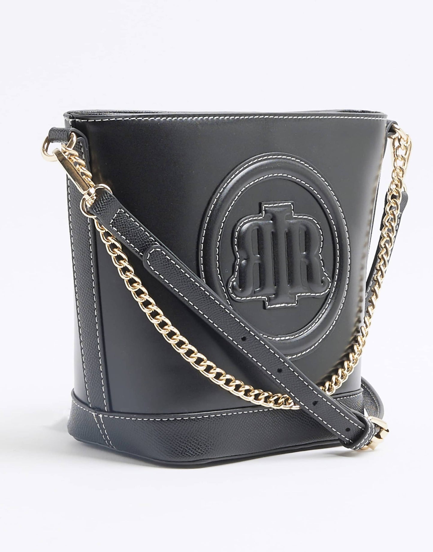 Faux Leather Chain Bucket Bag