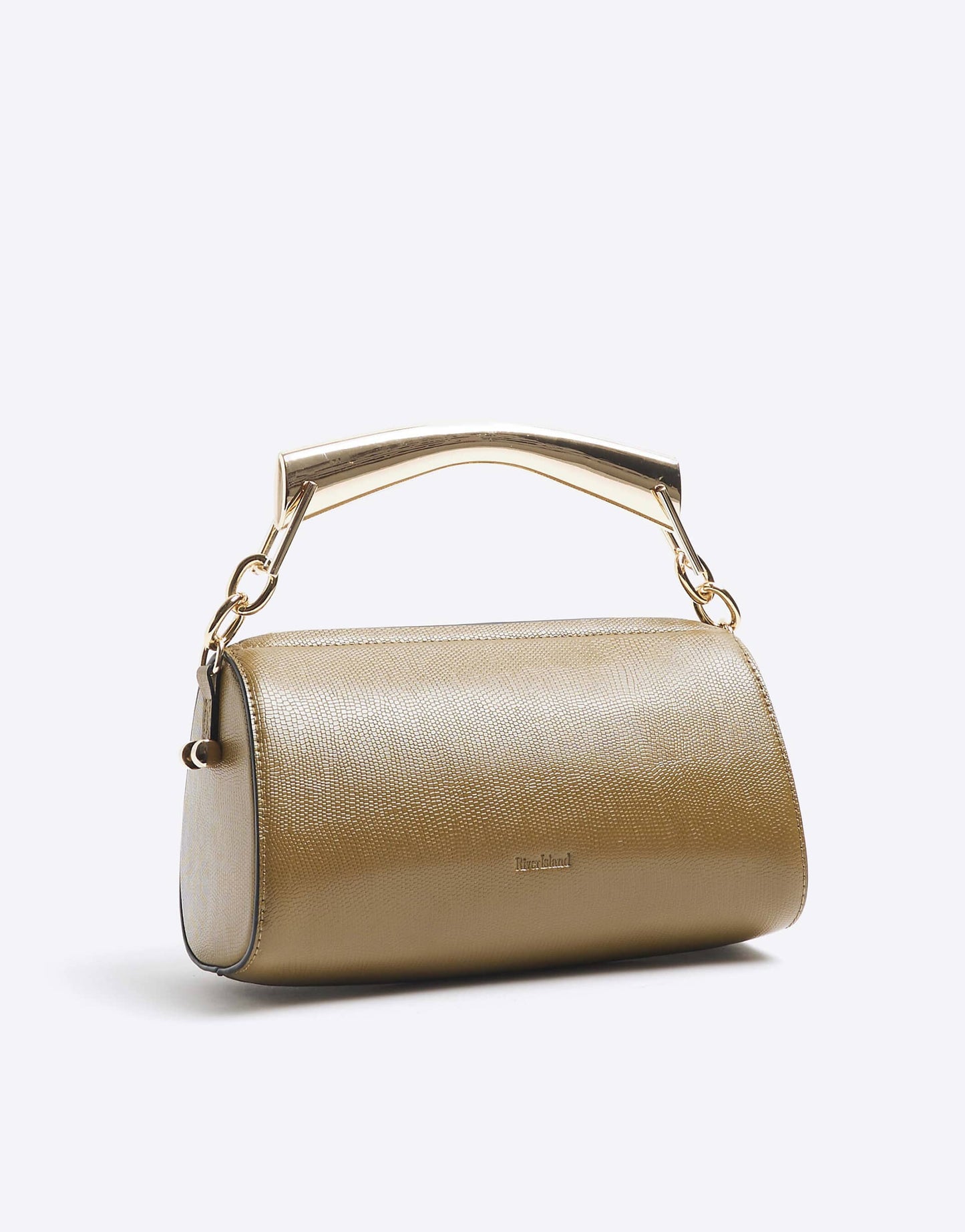 Metal Handle Cross Body Bag