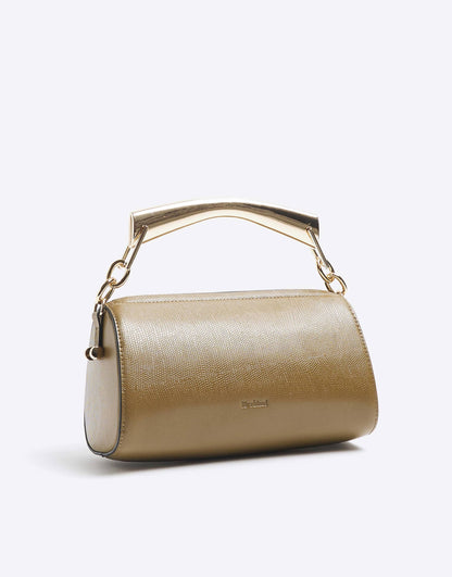 Metal Handle Cross Body Bag