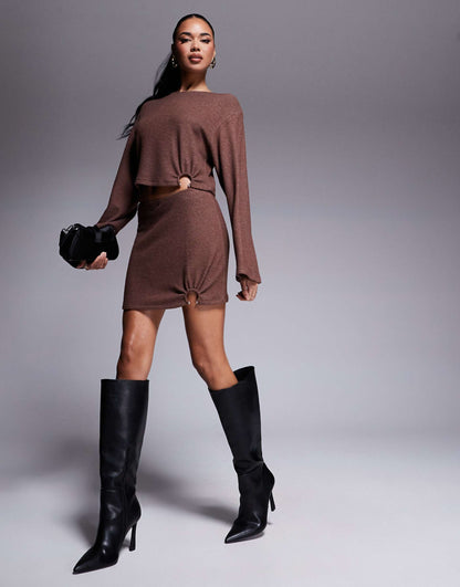 Co-Ord Hardware Brushed Rib Top