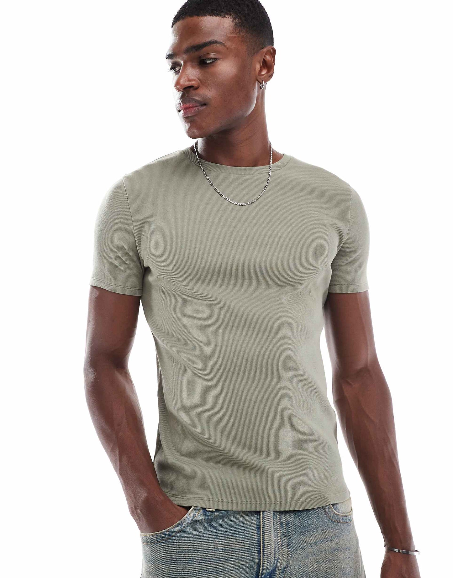 Essential Muscle Fit Rib T-Shirt