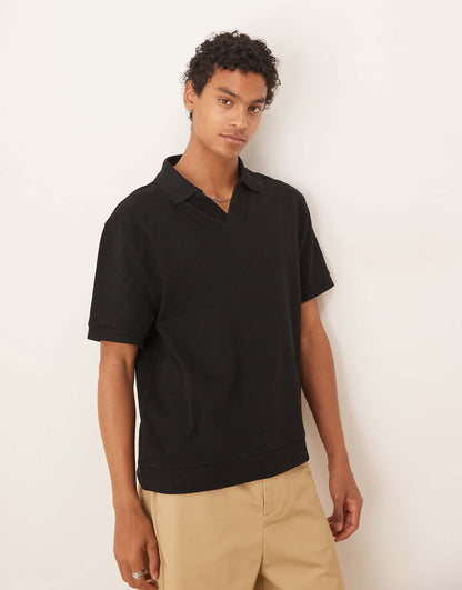 Premium Heavyweight Relaxed Polo T-Shirt 300Gsm