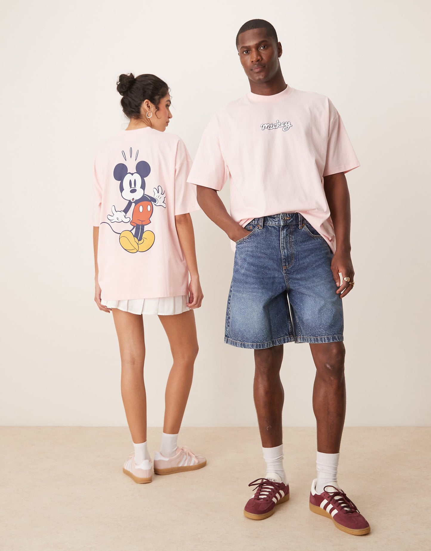 Disney Unisex Oversized T-Shirt With Mickey Mouse Prints