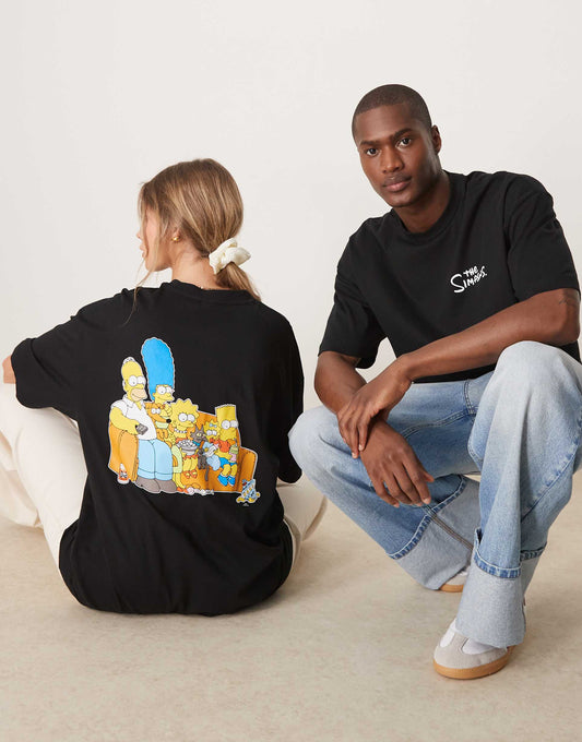 Oversized License T-Shirt With The Simpsons Prints
