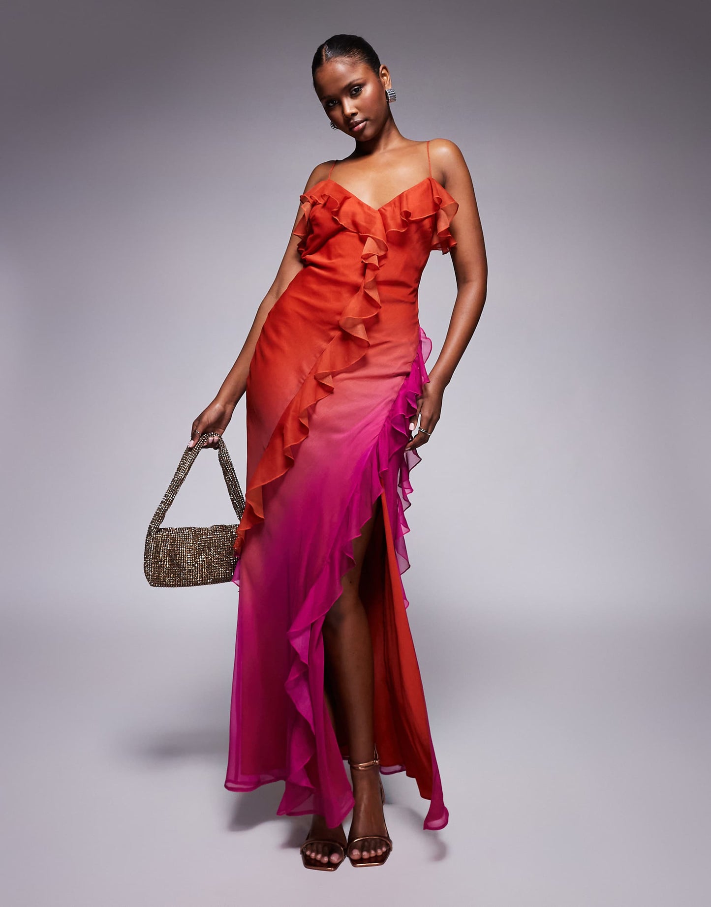 Chiffon Ombre Maxi Dress