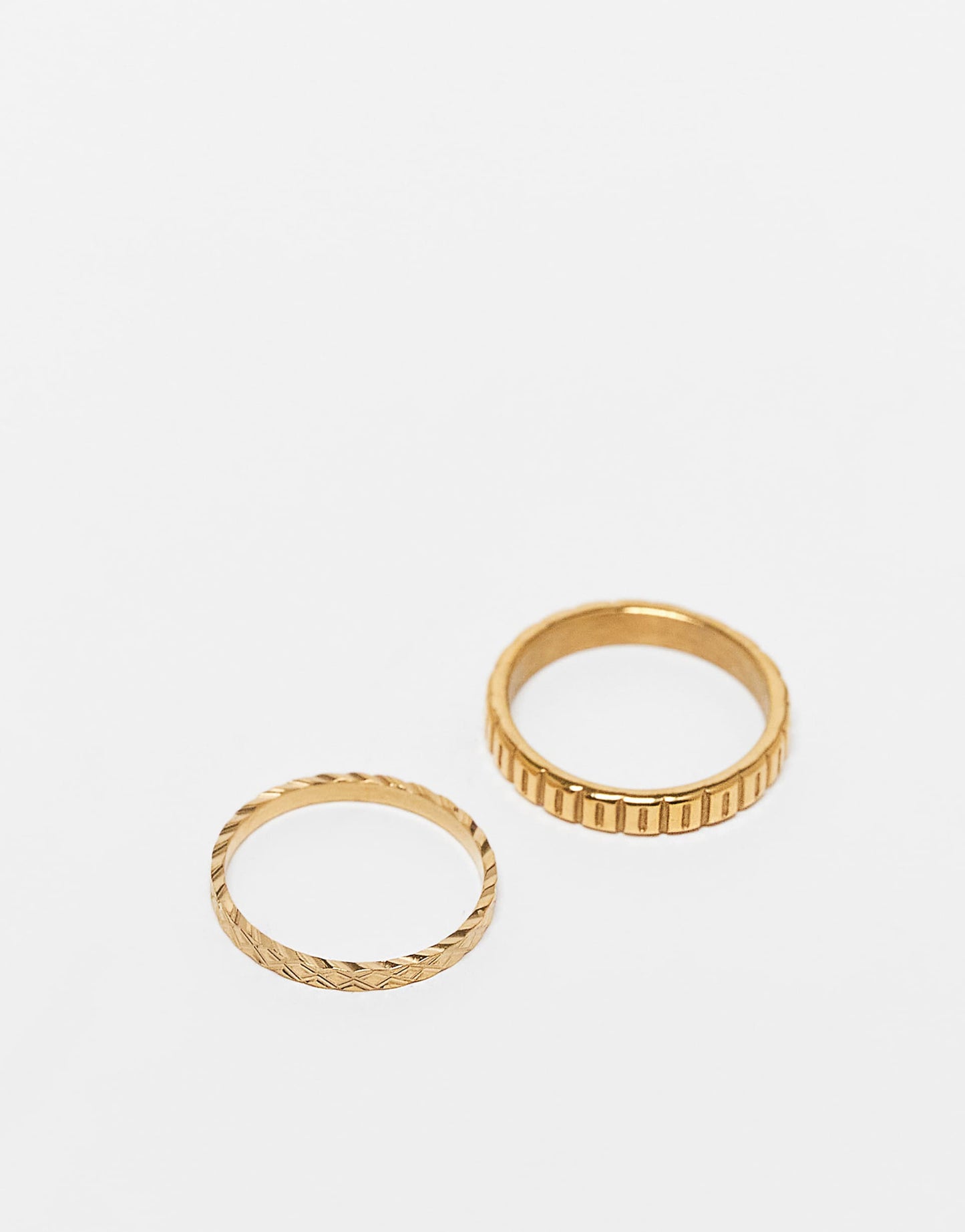 Waterproof Stainless Steel 2 Pack Engraved Rings