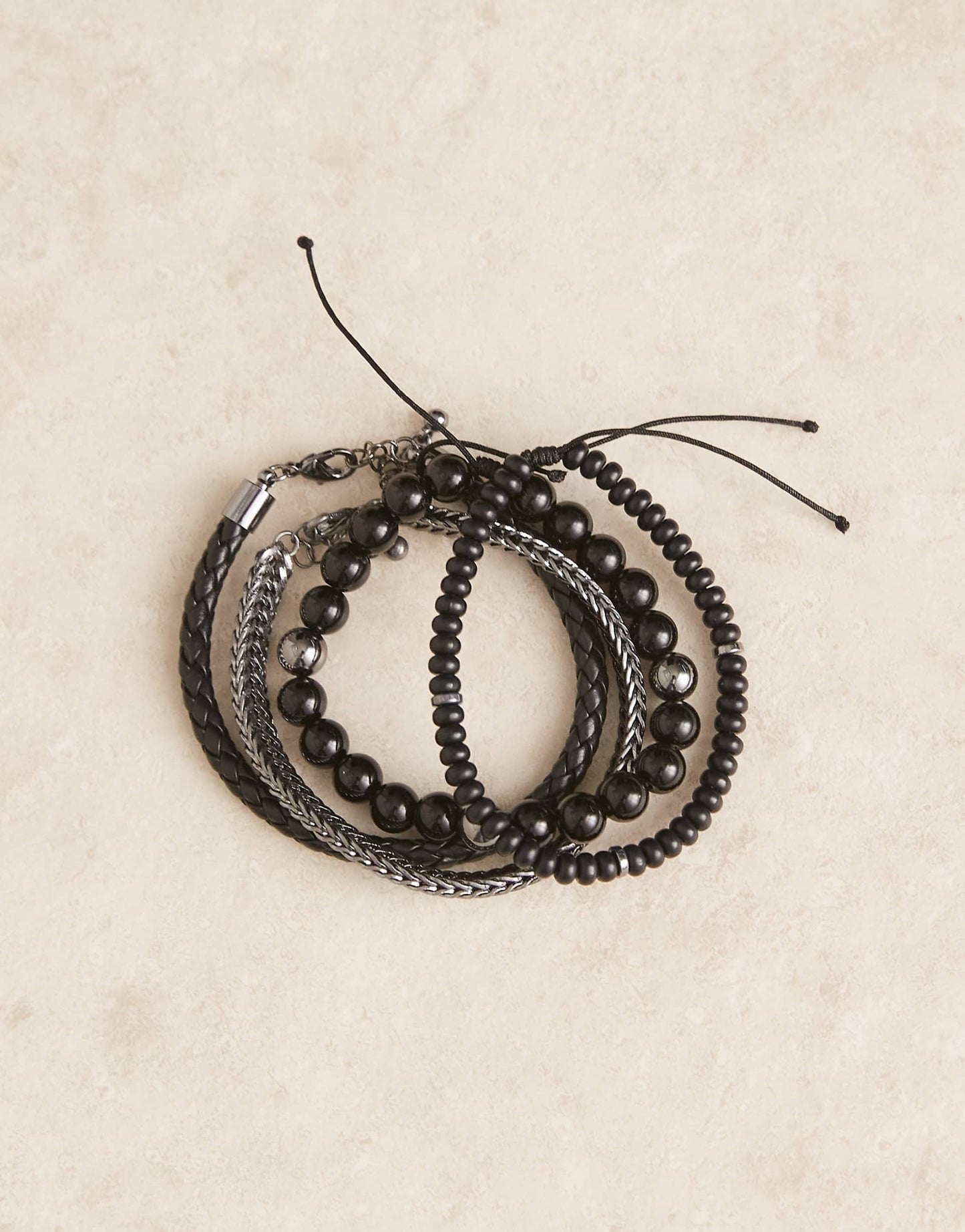 4 Pack Beaded And Chain Bracelets