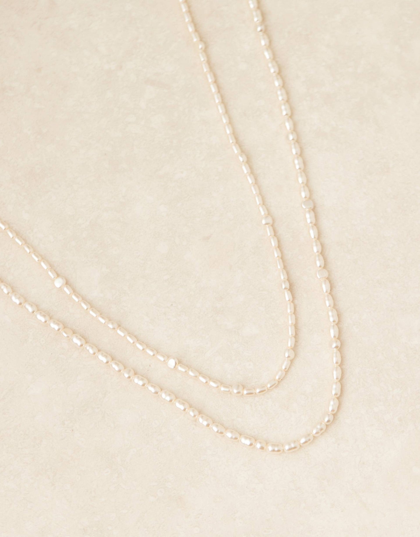 Faux Freshwater Pearl Necklace With Gold Spacer Beads