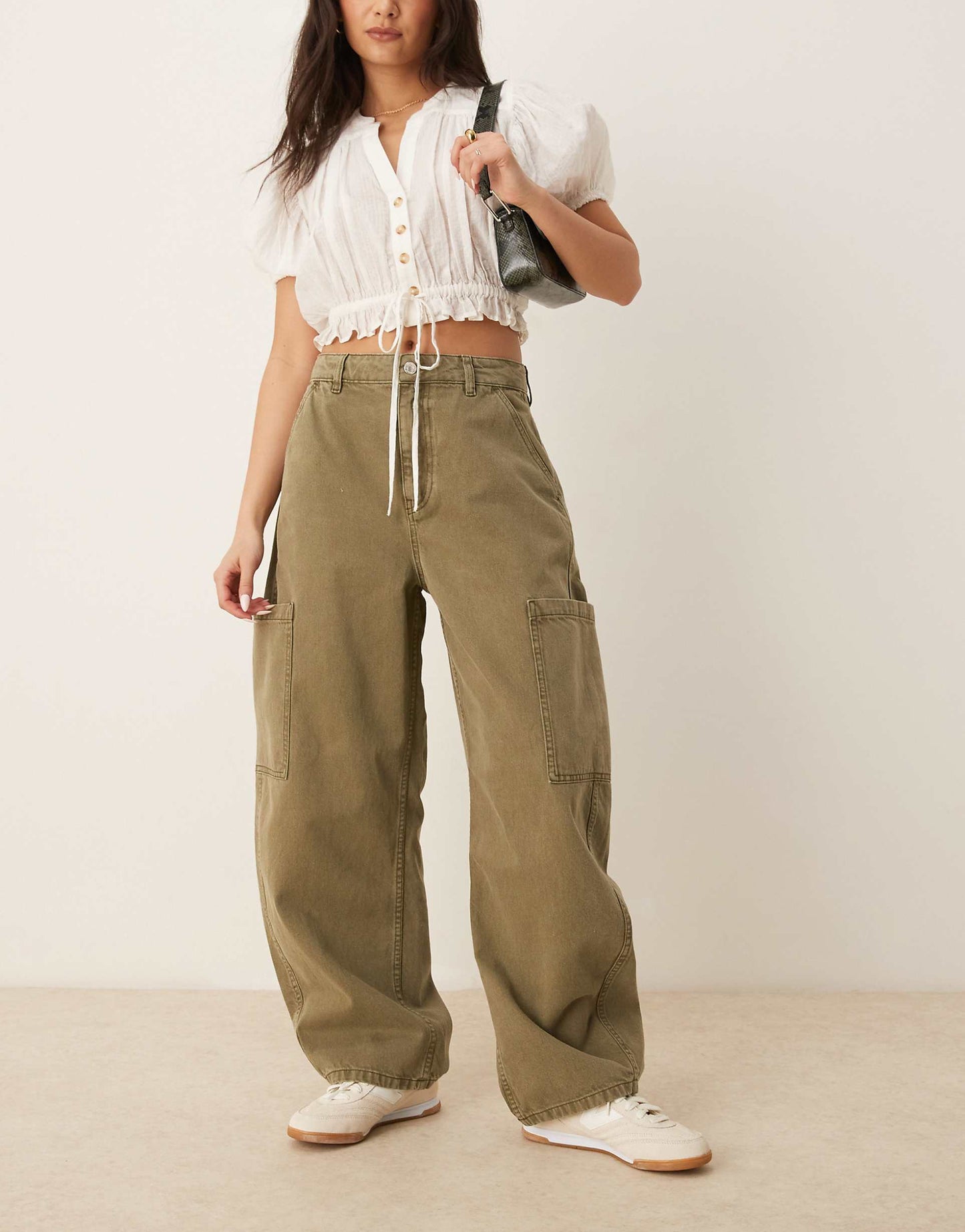 Cargo Barrel Leg Jeans