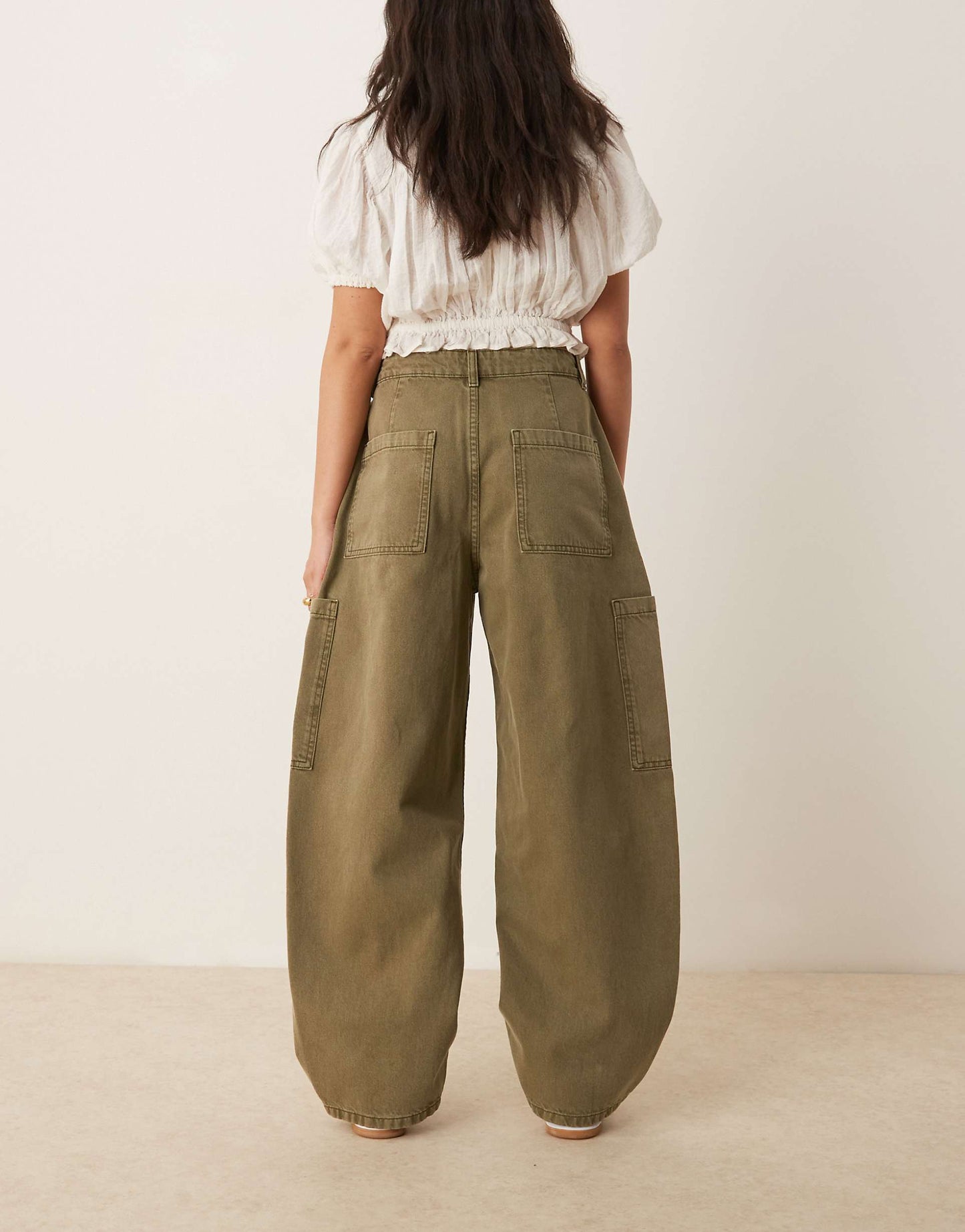 Cargo Barrel Leg Jeans