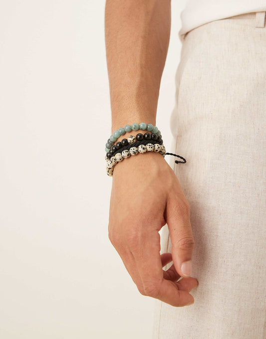 4 Pack Beaded And Cord Bracelets