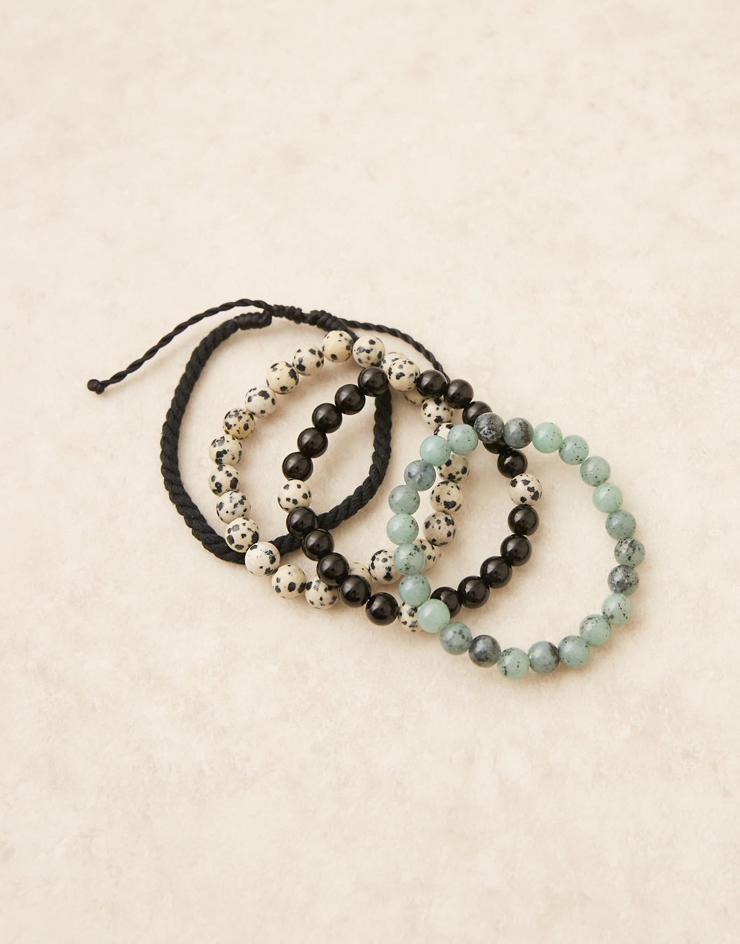 4 Pack Beaded And Cord Bracelets